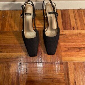 Stuart Weitzman Vintage Slingback Pumps Black Size 8.5 B